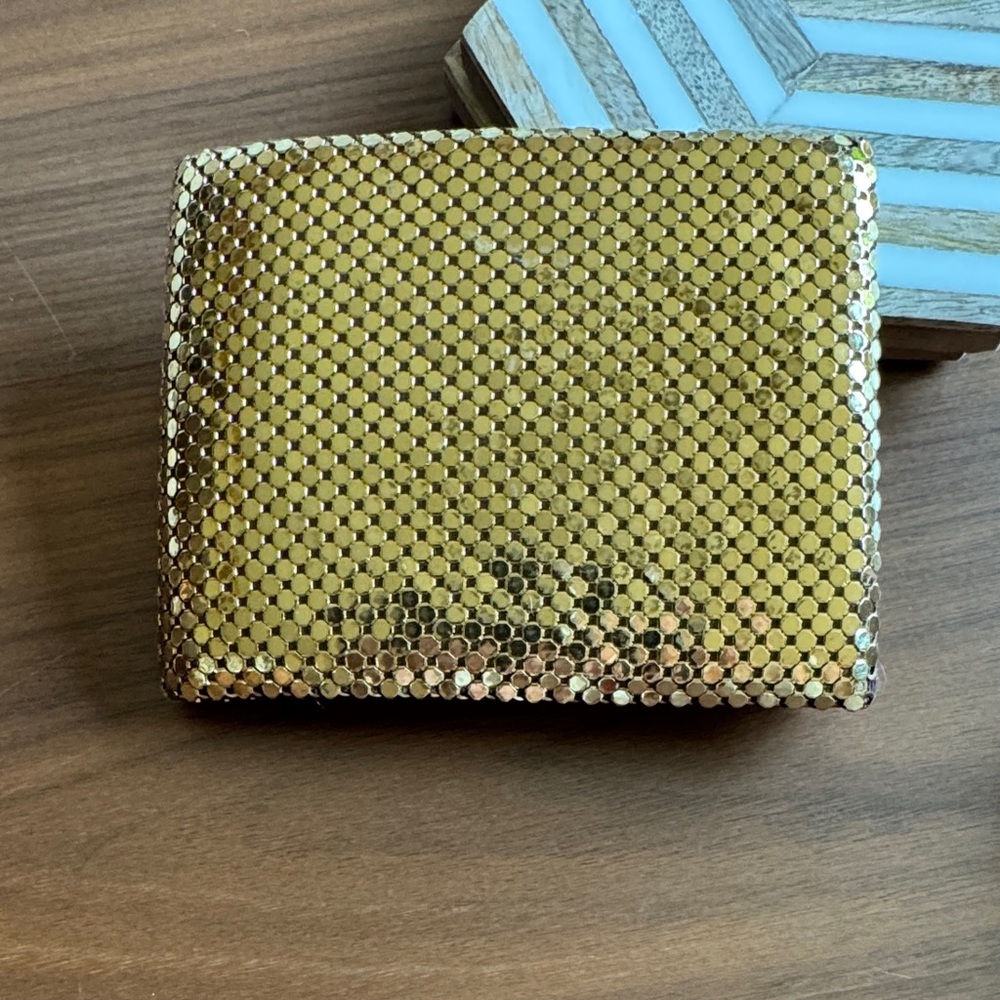 Whiting & Davis Gold Mesh Card Holder